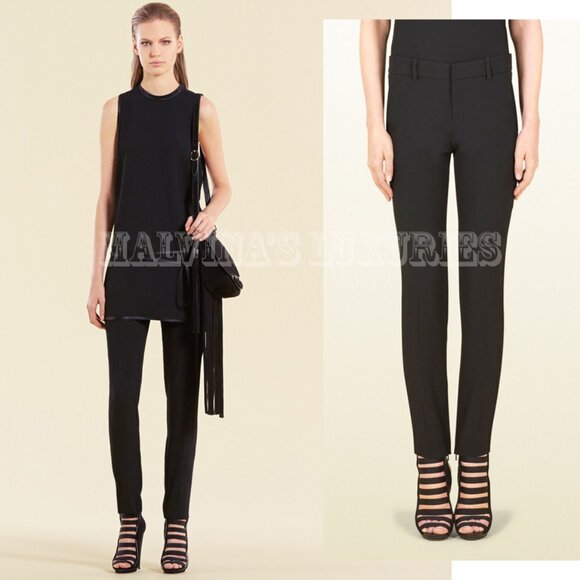 GUCCI PANTS BLACK SATIN HOLIDAY TROUSERS sz IT 40 / US 4